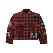 Load image into Gallery viewer, “Feed the vultures” crop flannel (pre-order)
