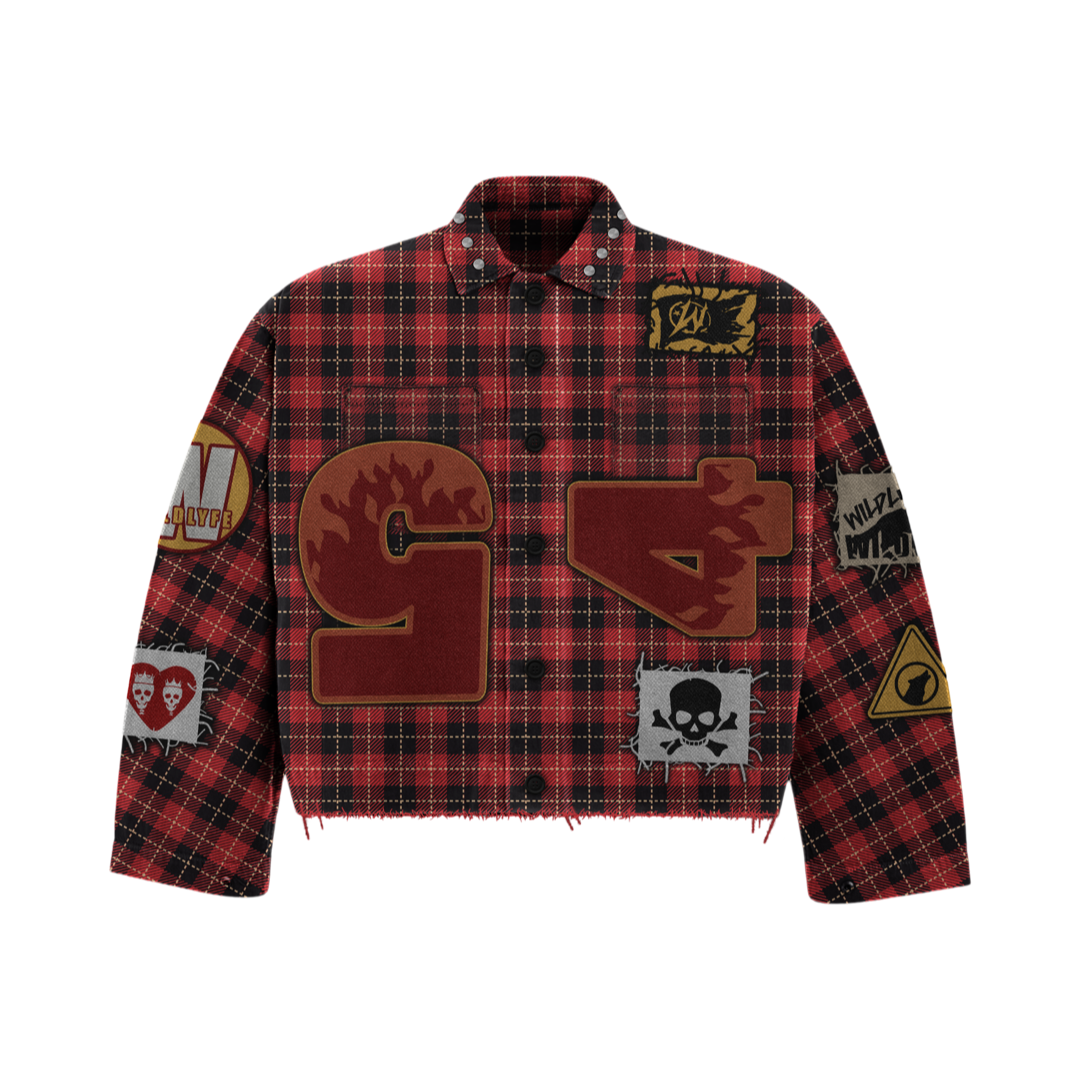 “Feed the vultures” crop flannel (pre-order)