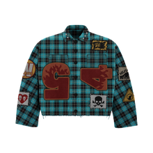 Load image into Gallery viewer, “Feed the vultures” crop flannel (pre-order)
