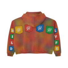 Load image into Gallery viewer, Multicolored knitted zip up hoodie (pre-order)
